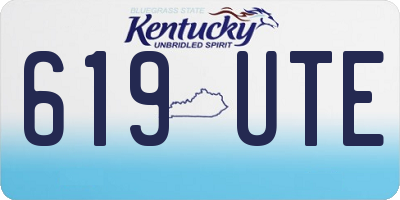 KY license plate 619UTE