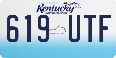 KY license plate 619UTF