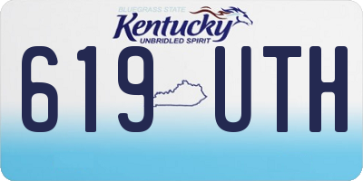 KY license plate 619UTH