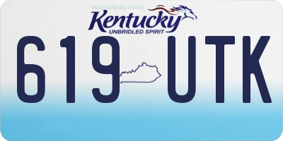 KY license plate 619UTK