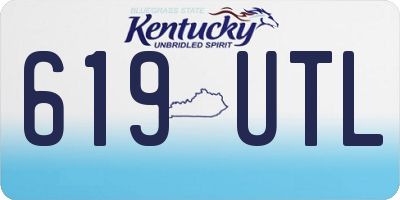 KY license plate 619UTL