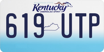 KY license plate 619UTP