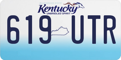KY license plate 619UTR