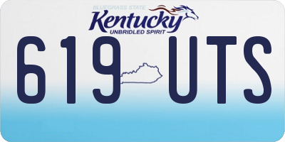 KY license plate 619UTS