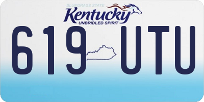 KY license plate 619UTU