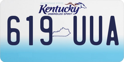 KY license plate 619UUA