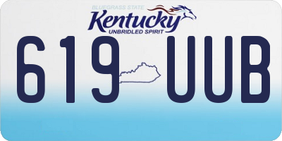 KY license plate 619UUB