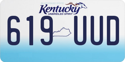 KY license plate 619UUD