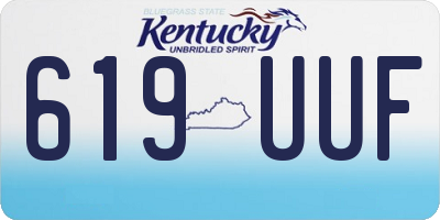KY license plate 619UUF