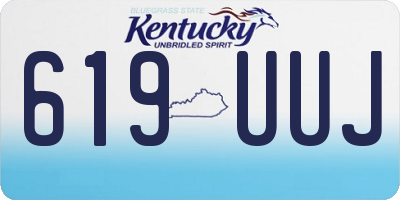 KY license plate 619UUJ