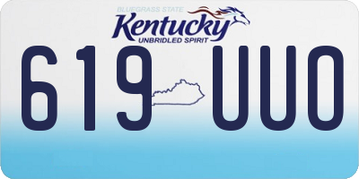KY license plate 619UUO