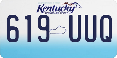 KY license plate 619UUQ