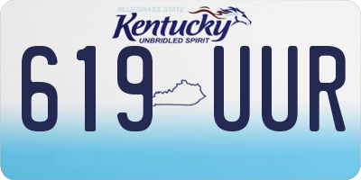 KY license plate 619UUR