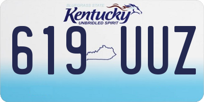 KY license plate 619UUZ