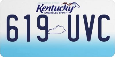 KY license plate 619UVC