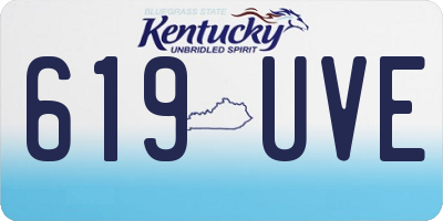 KY license plate 619UVE