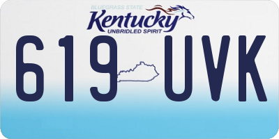 KY license plate 619UVK