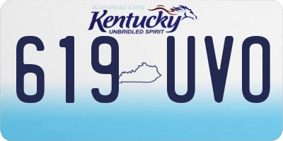 KY license plate 619UVO