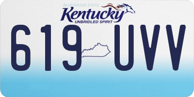 KY license plate 619UVV