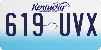 KY license plate 619UVX