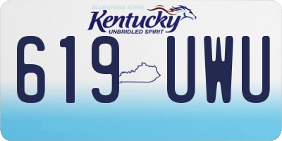 KY license plate 619UWU