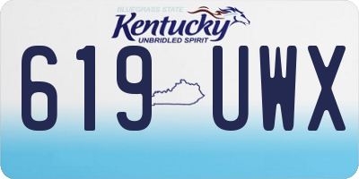 KY license plate 619UWX