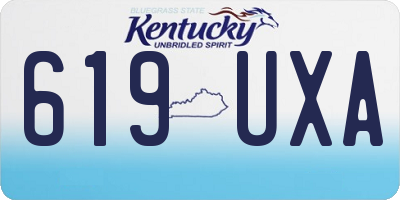 KY license plate 619UXA