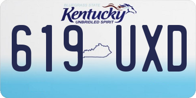KY license plate 619UXD