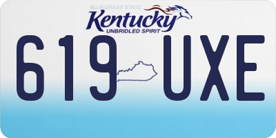 KY license plate 619UXE