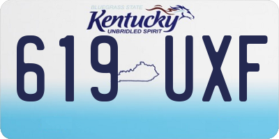 KY license plate 619UXF