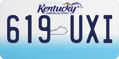 KY license plate 619UXI