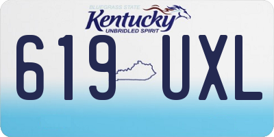 KY license plate 619UXL