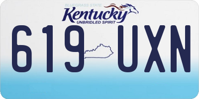 KY license plate 619UXN