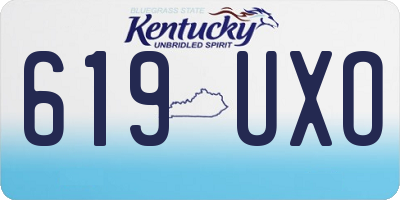 KY license plate 619UXO