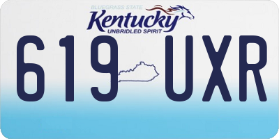 KY license plate 619UXR