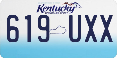 KY license plate 619UXX