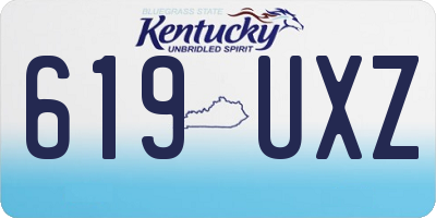 KY license plate 619UXZ