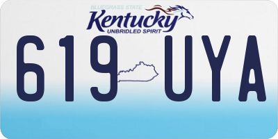 KY license plate 619UYA