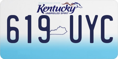 KY license plate 619UYC