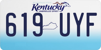 KY license plate 619UYF