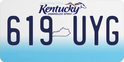 KY license plate 619UYG