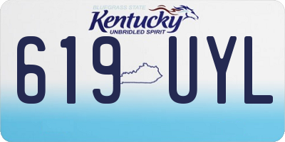 KY license plate 619UYL