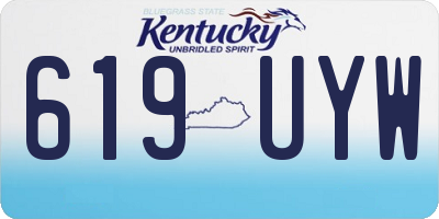 KY license plate 619UYW