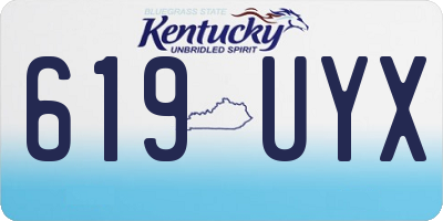 KY license plate 619UYX