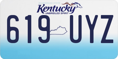 KY license plate 619UYZ
