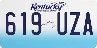 KY license plate 619UZA