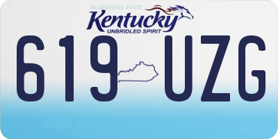 KY license plate 619UZG