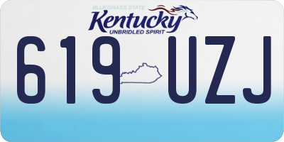 KY license plate 619UZJ