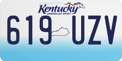 KY license plate 619UZV