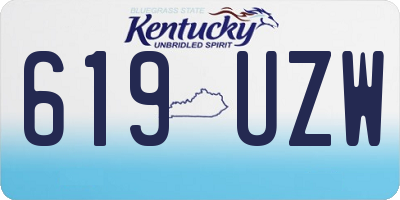 KY license plate 619UZW